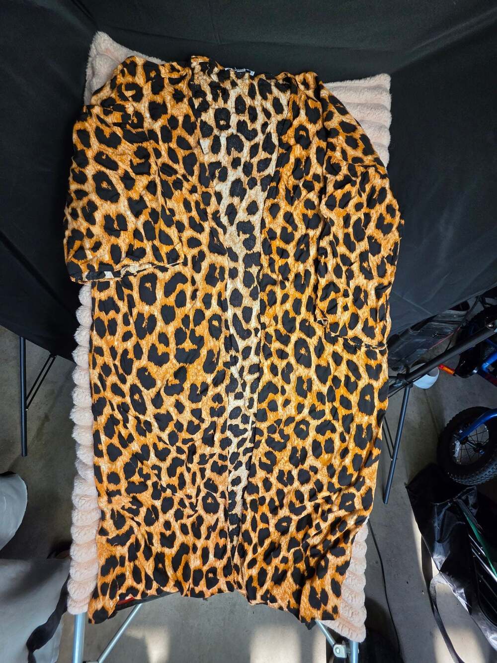 Bailey's Blossoms Leopard Print Open Front Kimono Duster